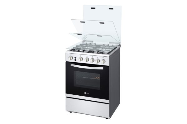 LG Cuisinière à gaz 4 Feux 60 CM-émail brillant, électronique (240 V), minuterie -Rôtissoire/FA211RMA – Image 10