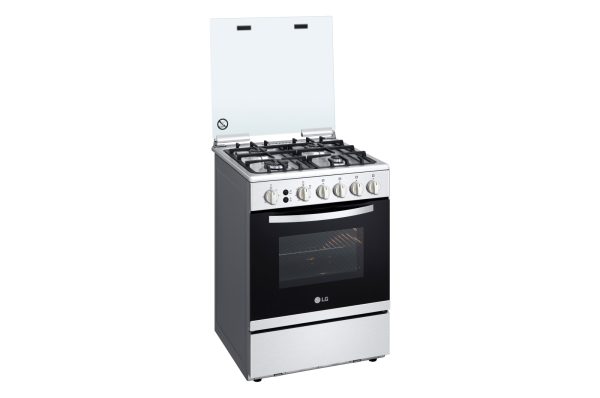 LG Cuisinière à gaz 4 Feux 60 CM-émail brillant, électronique (240 V), minuterie -Rôtissoire/FA211RMA – Image 9
