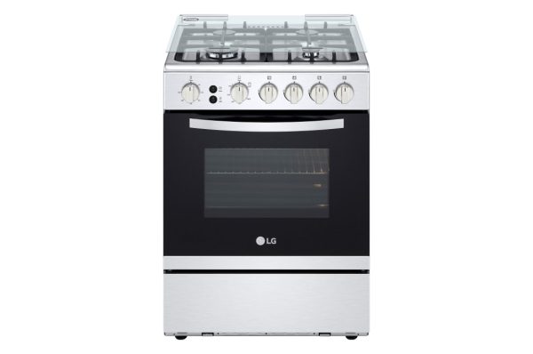 LG Cuisinière à gaz 4 Feux 60 CM-émail brillant, électronique (240 V), minuterie -Rôtissoire/FA211RMA
