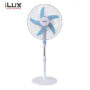 Ilux Ventilateur Rechargeable 18 Pouces - 5 Hélices Bleues - LXF-1851 - Blanc