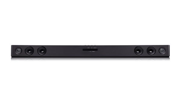 Barre de son LG dotée d’une puissance de sortie de 300 W, de 2.1 canaux, de la fonction de Calibration automatique du son et TV Sound Sync