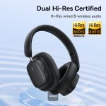 Casque sans fil Baseus Bowie H1i - Casque ANC avec autonomie de 100 heures - Cluster Black – Image 4