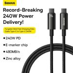 Baseus Tungsten cable ultra rapide Type-C to Type-C 240W 3m Black (CAWJ040201) – Image 2