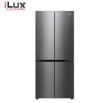 Ilux Réfrigérateur Américain 4 Battants - No Frost - ILFA485 - 485 L - Gris