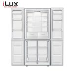 Ilux Réfrigérateur Américain 4 Battants - No Frost - ILFA485 - 485 L - Gris – Image 2