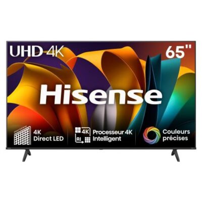 Hisense TV LED 65 Pouces – 65A6N ( Modèle 2024) – 4K – Ultra HD – Smart TV