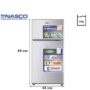 NASCO MINI RÉFRIGÉRATEUR 90 LITRES – GRIS ECO – KNASF2-109
