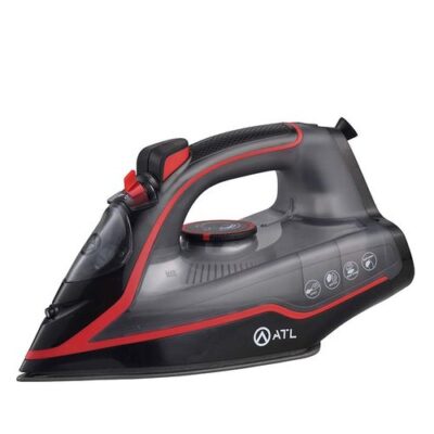 ATL Fer A Repasser Atl A Vapeur 2200W – Noir Rouge – Fonction Self Cleaning – Cordon Flexible 360° – Protection Contre Surchauffe