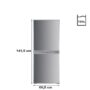 TCL Refrigerateur Combiné 185L - 3 Tirroirs - Tcl_F185bfs - Gris