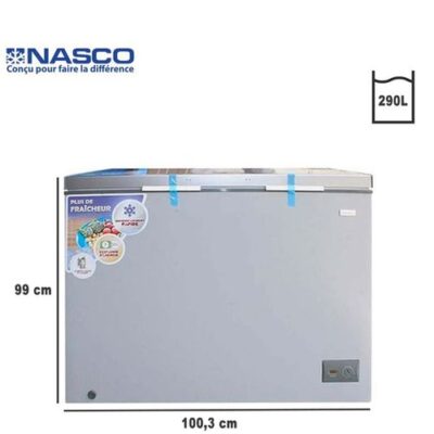 Nasco Congélateur Horizontal KNAS-400 – Gris – 290 Litres