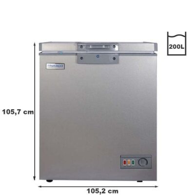 Nasco Congélateur Horizontal – NAS-200FL – 150L- 1 Panier A L&rsquo;Interieur – Gris